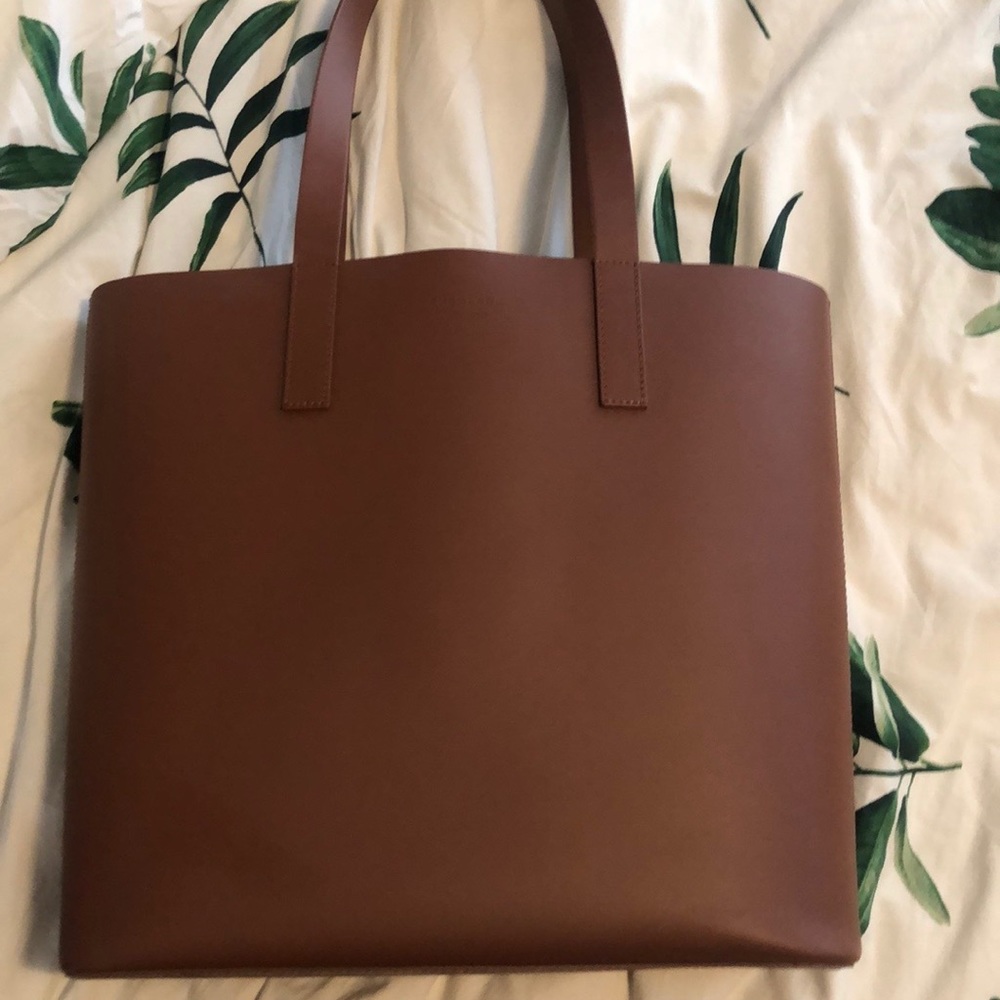 NWOT Everlane Day Square Tote Cognac
